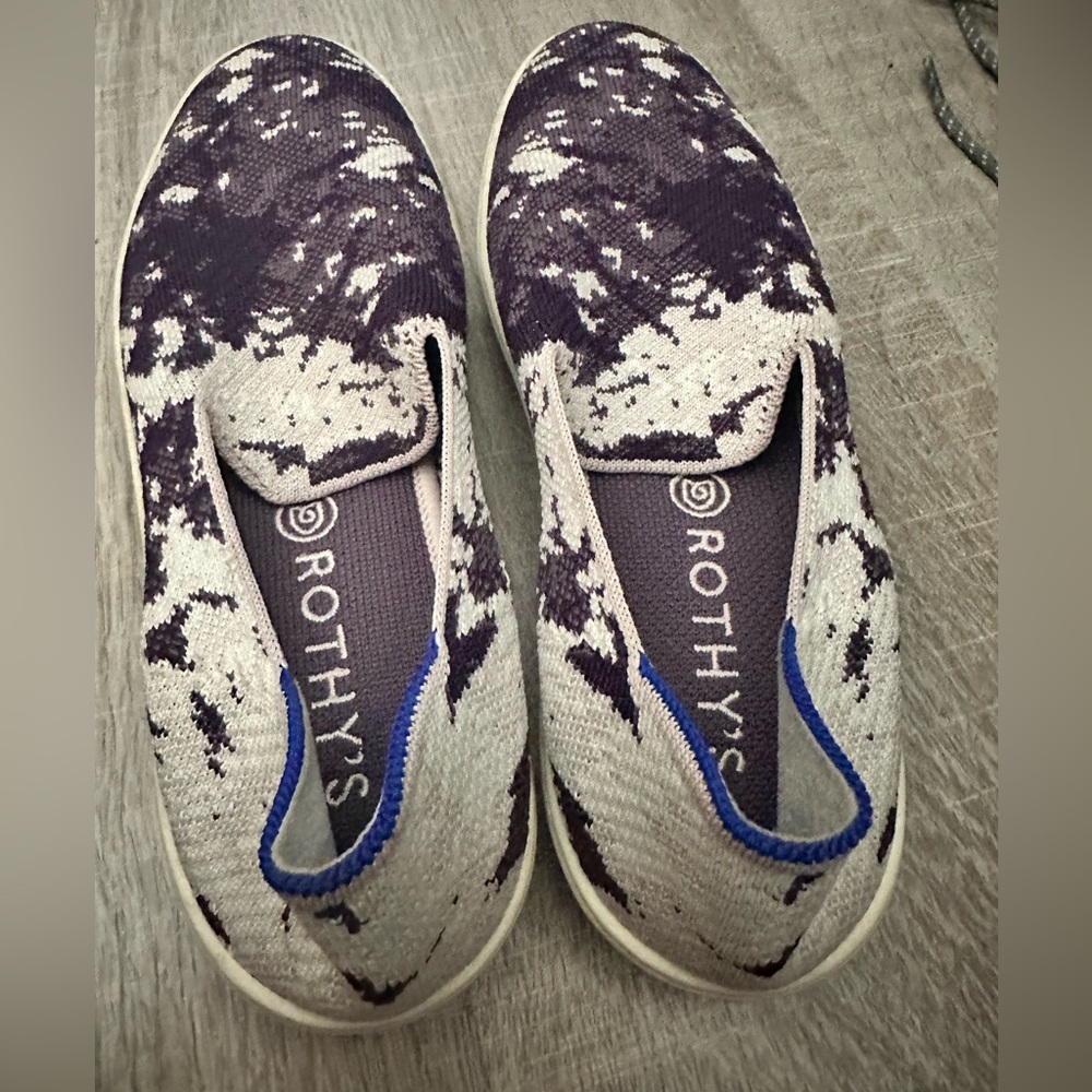 Rothy’s purple shoes